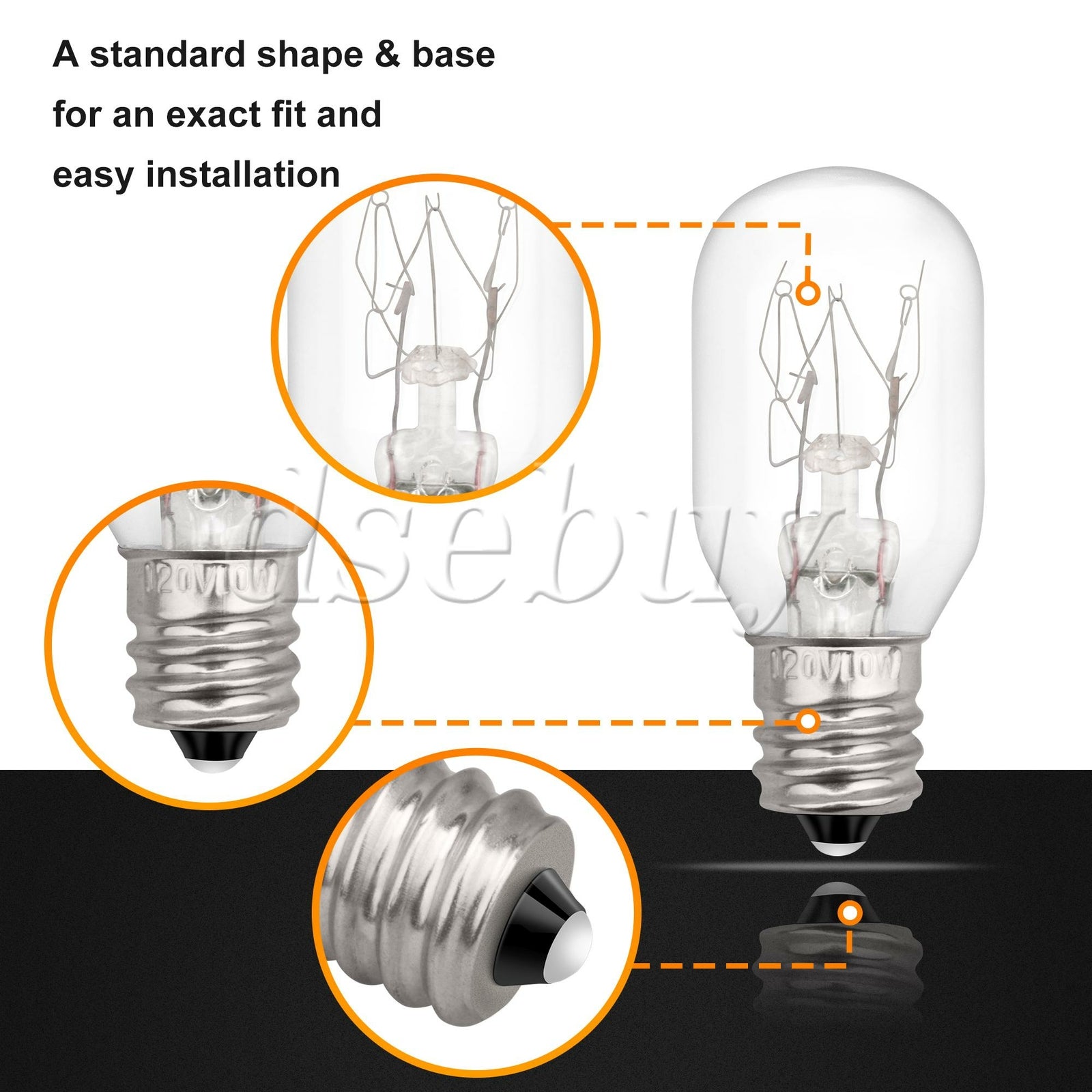 ya 26 2 x Dryer Light Bulb Replacements Accessories WE05X20431 120V E12 10W