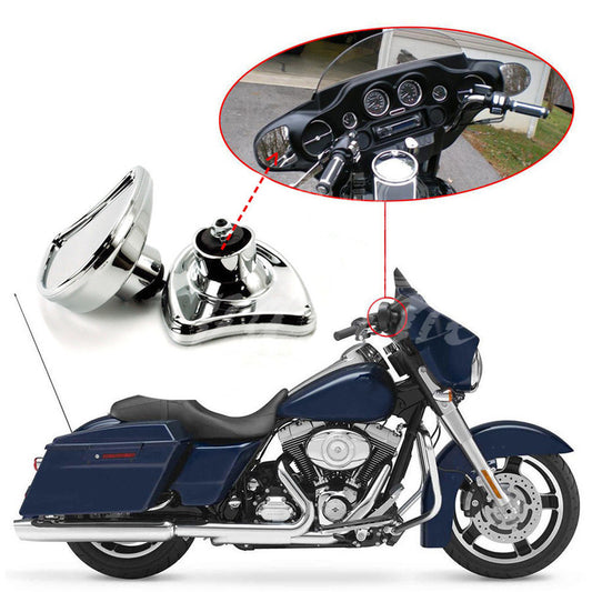 ya 4 6.21 Chrome Fairing Mount Mirror for Harley FLHT Electra Street Glide Ultra 96-13