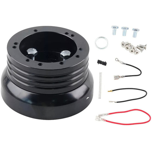 ya 8 5.27 For GM for Chevy 5 & 6 Hole Steering Wheel Hub Adapter Flaming River Ididit BlacK