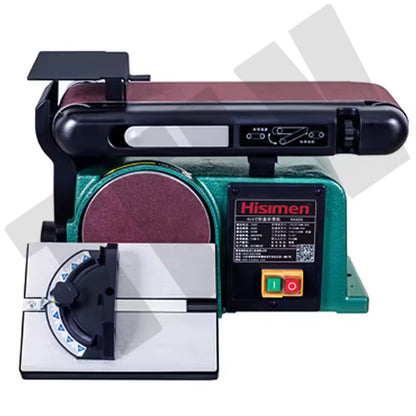 ya 17 550W Induction Motor Adjustable Belt Sander Disc Bench Belt Machine,