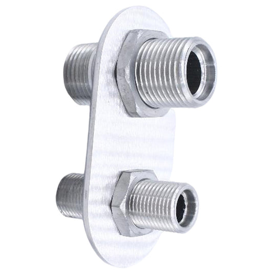 ya 12 5.22.2 2-Port Billet Aluminum Firewall Heater&A/C Bulkhead Connector Hot Rod 181152-100