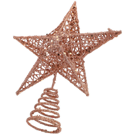 ya 25 20 Cm Rose Gold Tree Decor Retro Topper Tabletop Xmas Star