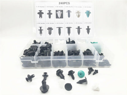 ya 5 8.7 240Pcs Mixed Size Car Door Bumper Panel Fender Retainer Push Rivet Fastener Clip