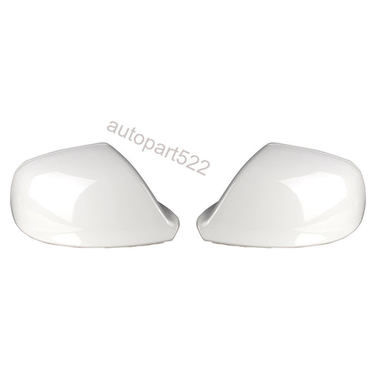ya 7 6.10 Pair White Mirror Cover for Audi Q7 2007-2015 Left and Right Mirror Cap Housing