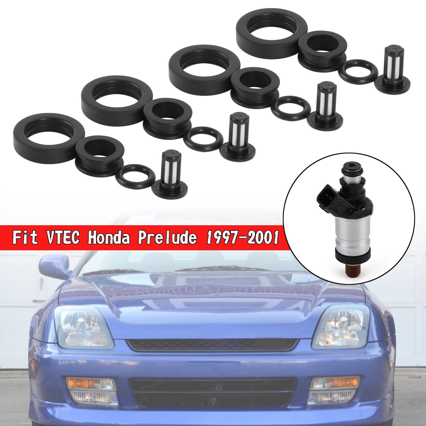 ya 1 8.5.1 4PCS Fuel Injectors Repair Kit 06164P2J000 for VTEC for Honda Prelude 1997-2001