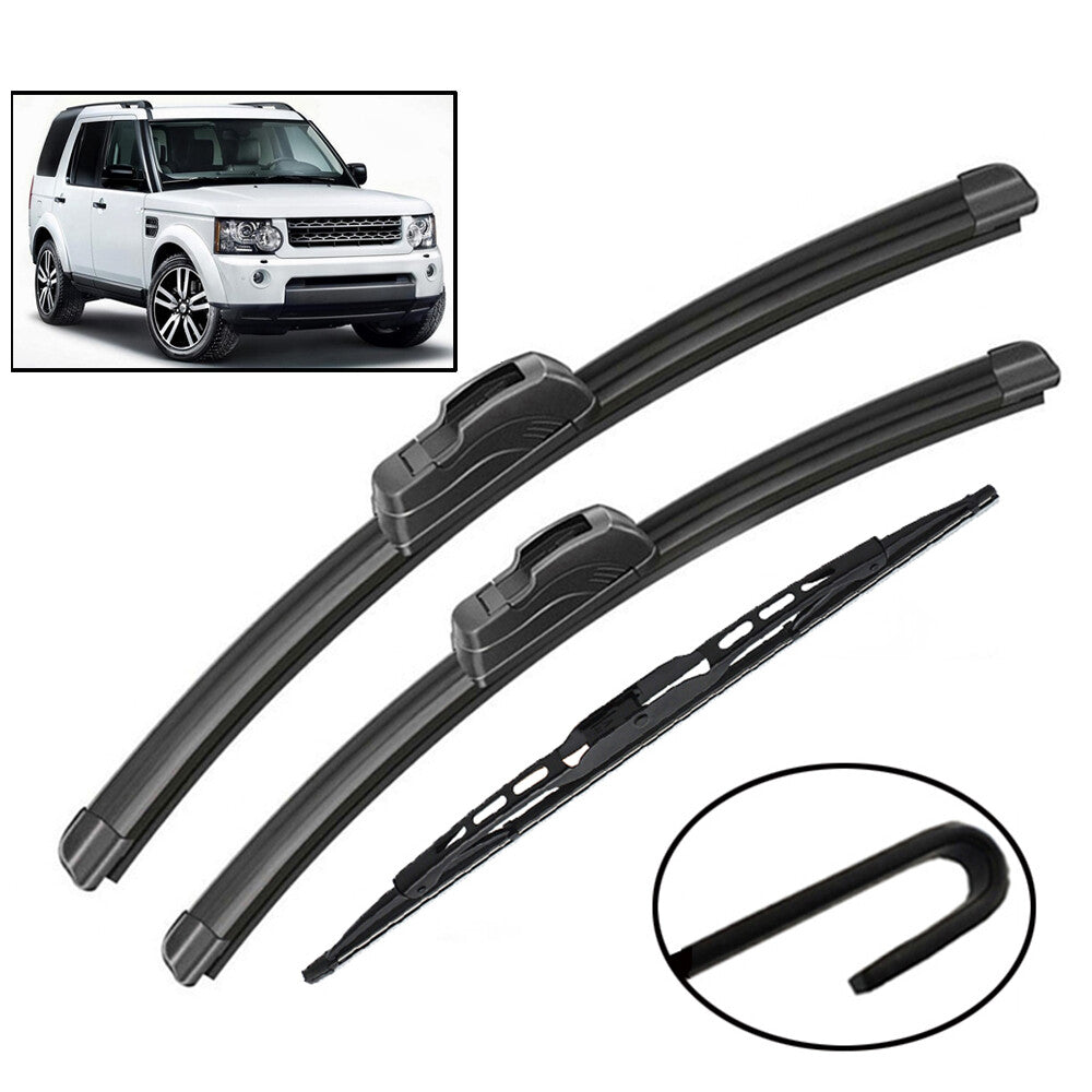 ya 3 6.25 3Pc/set Front Rear Windscreen Wiper Blades For LandRover Discovery 3 / 4 2004-16