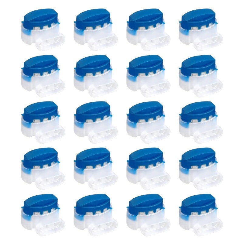 ya 14 20 Pcs 3 Way Lock Wire Connectors Termi l Block Waterproof Cable Connector