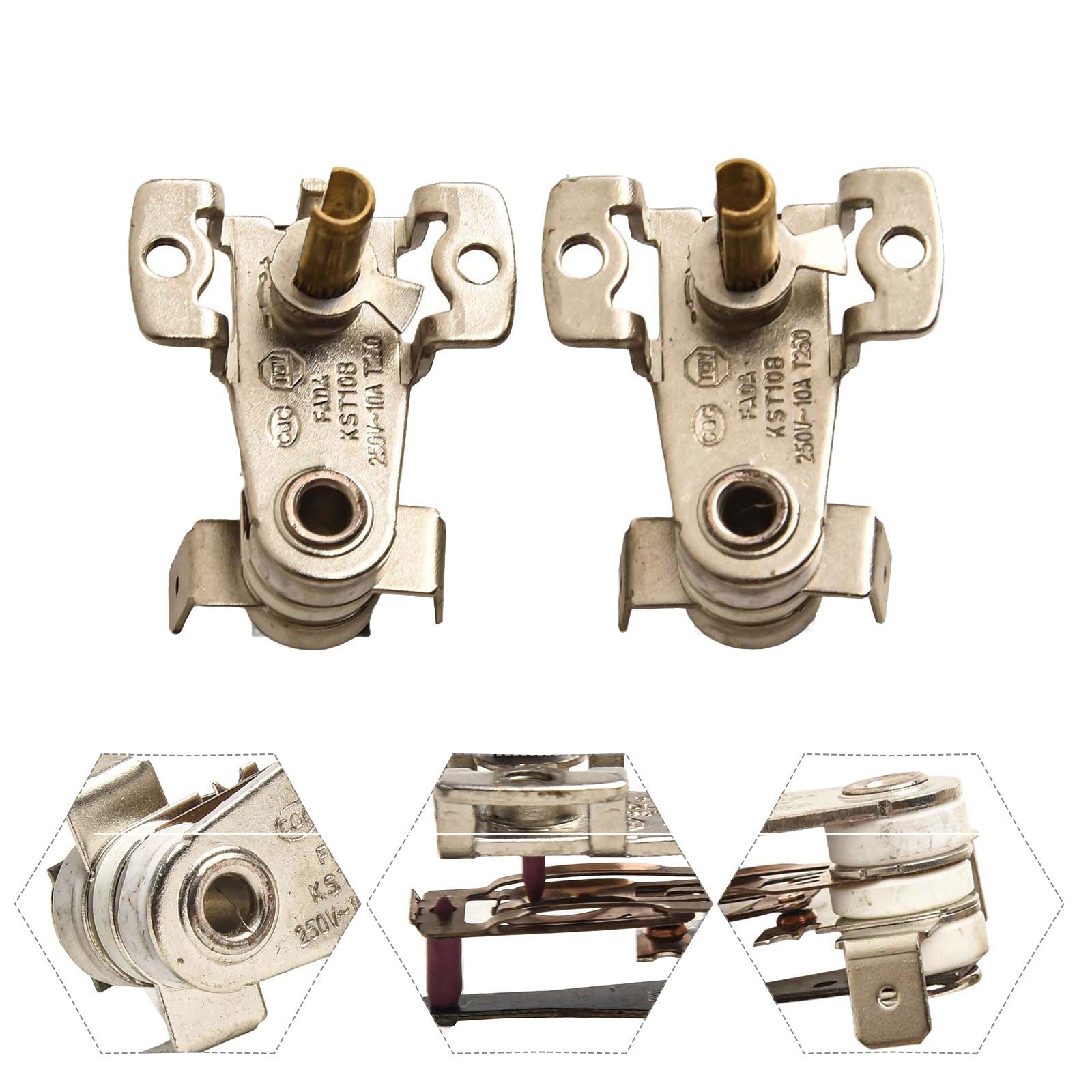 ya 16 Replacement Parts 2pcs Adjustable Temperature Switch for Electric Appliances
