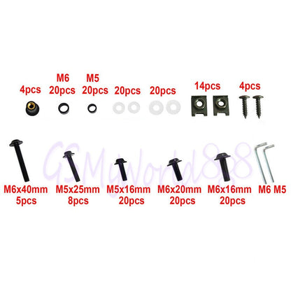 ya 5 8.7 177pcs Body Fairing Bolt Fit For GSXR 600 1000 GSF1200 1250S SV RG GS 750 GSX TL