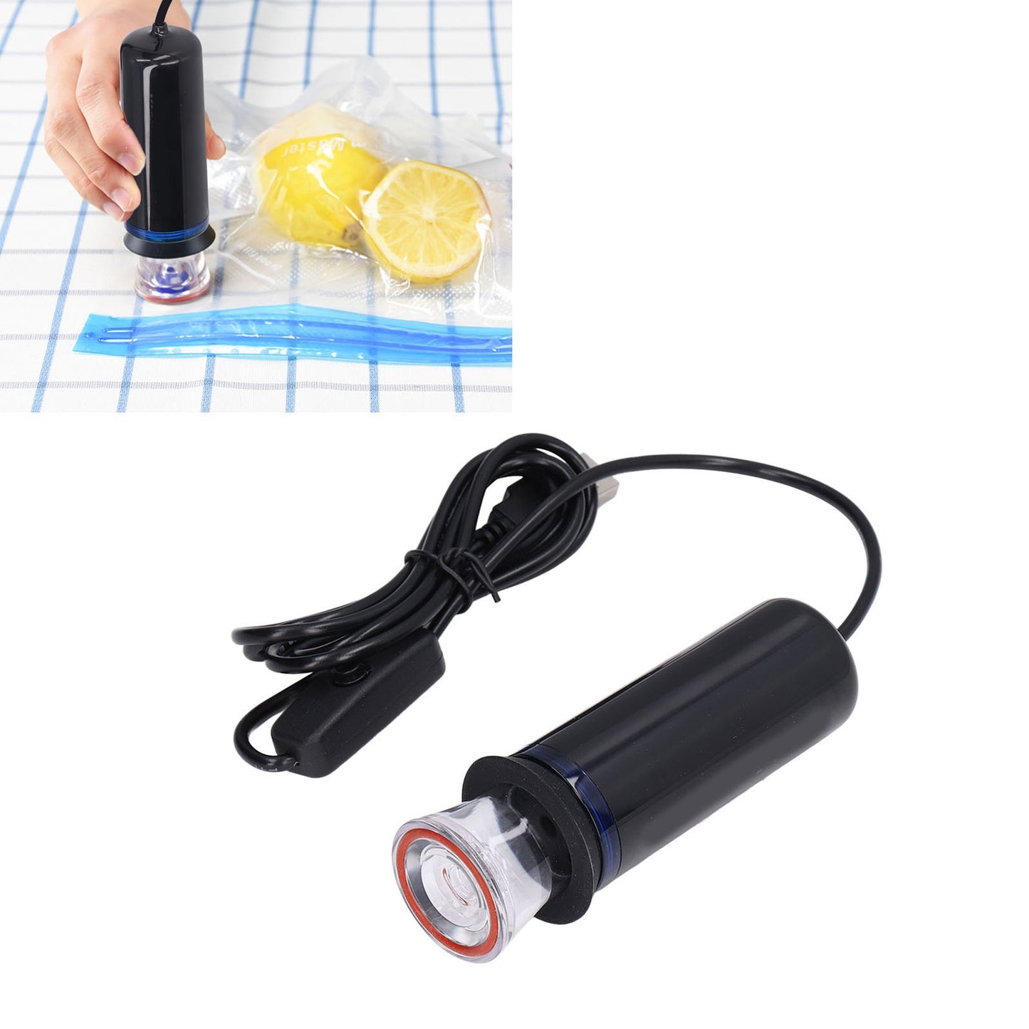 ya 14 Electric Air Pump USB Powered Electric Vacuum Pump With 2 Nozzles And