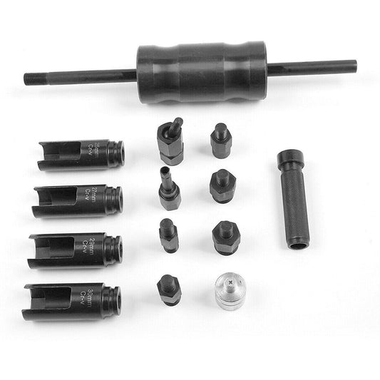 ya 2 6.29 14 Pack Diesel Injector Extractor Removal and Common Rail Adapter Puller Slide Hammer