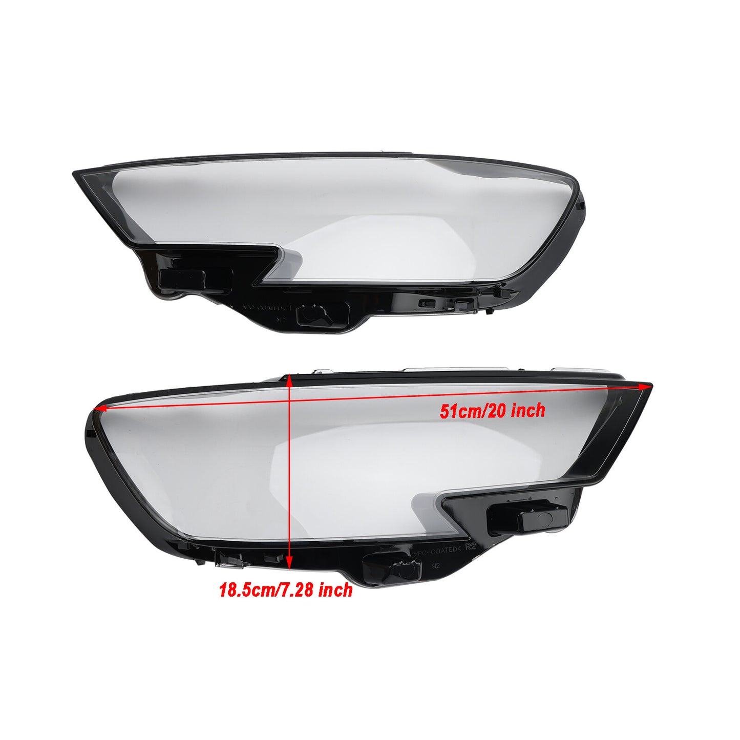 ya 1 8.5.2 Left +Right Headlight Lens Plastic Cover Shell 8V0941783 84 for Audi A3 17-20