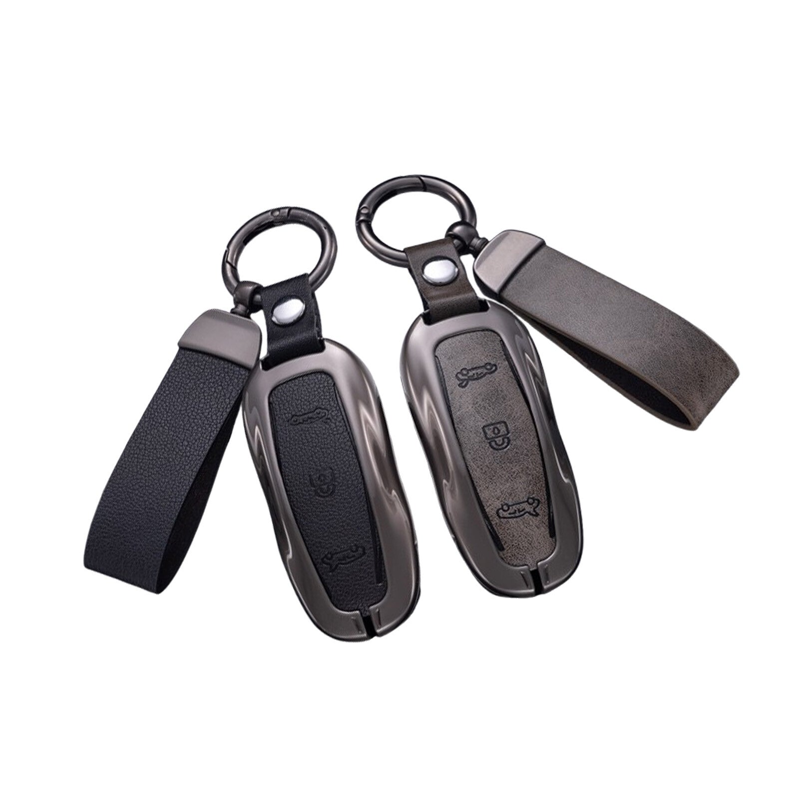 ya 10 5.28 Zinc Alloy Leather Car Remote Key Fob Case Cover for Tesla Model 3 S Model Y NPE