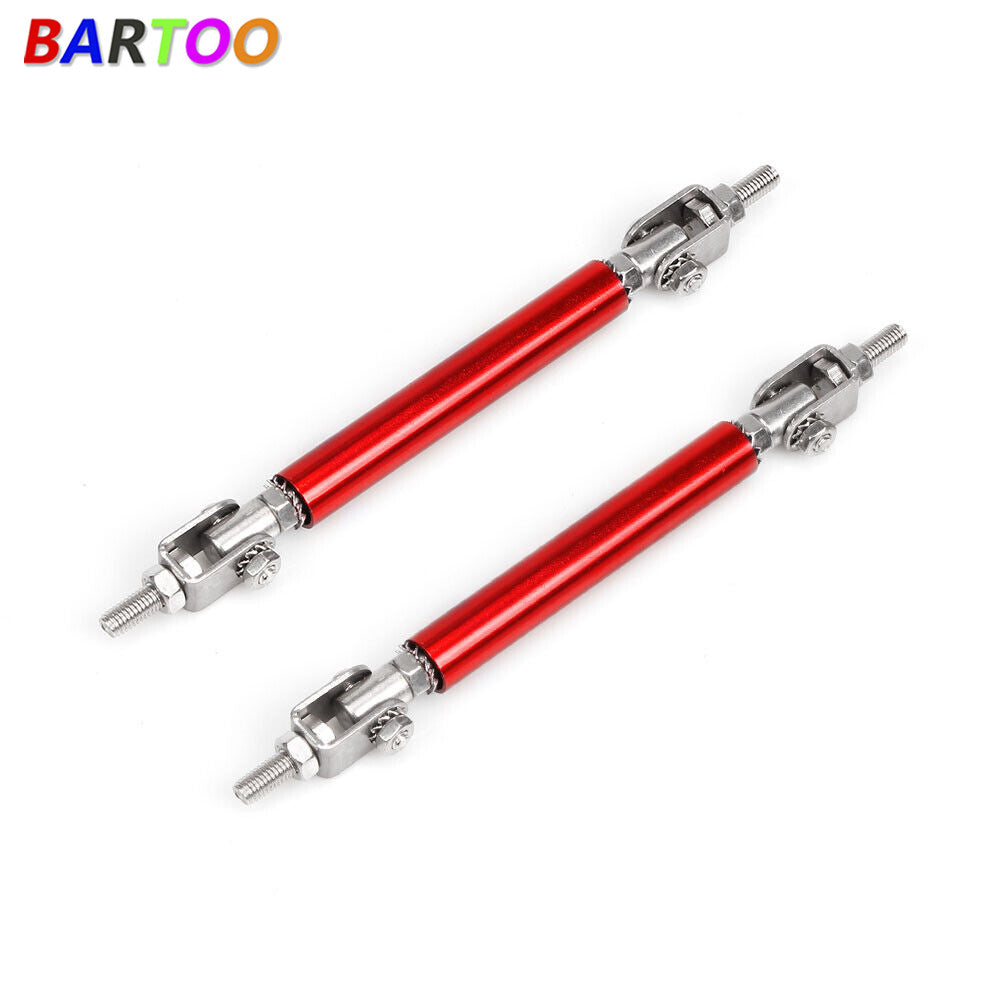 ya 4 6.17 75mm Red Adjustable Front Bumper Rod Splitter Spoiler Strut Support Tie Bars