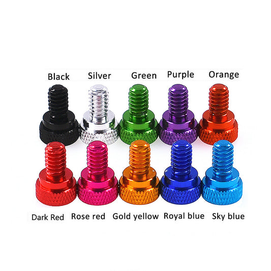 1/4-20 Coloured Knurled Thumb Screw Hand Turn Knob Bolts For DIY Cameras Screw
