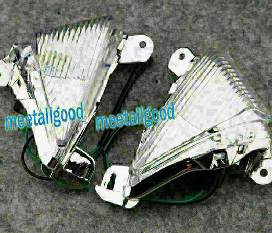 ya 5 6.16.2 Front Turn Signal Indicator Clear Lens Blinker Fit for Kawasaki ZX10R 650R ZX6R ZX14