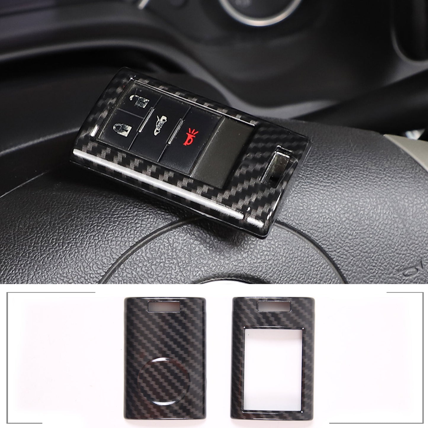 ya 10 5.28 Carbon ABS Car Remote Key Shell Fob Protective Cover for Chevrolet for Corvette C7 2014-2019 USA