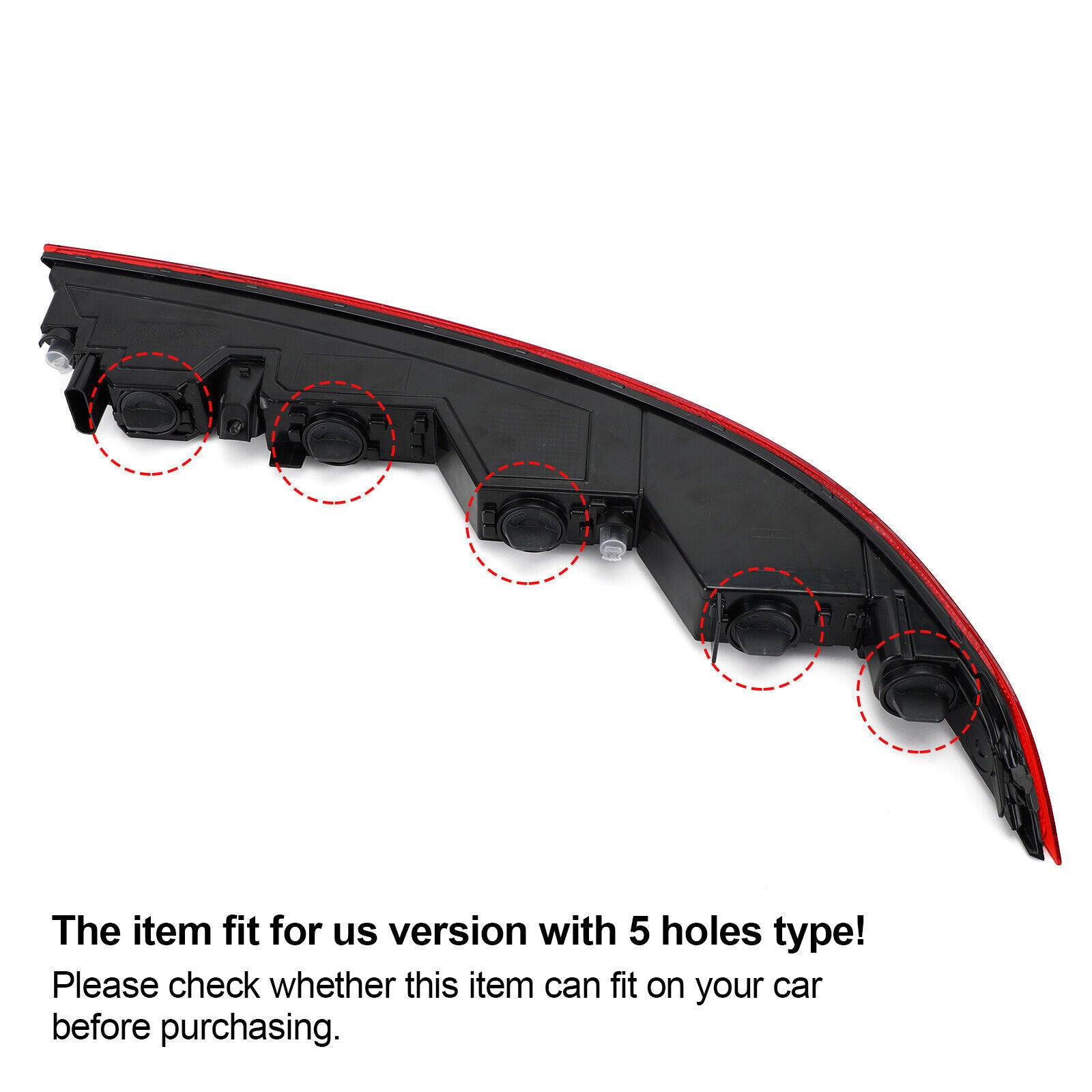 ya 1 8.5.4 Pair Rear Bumper Lower Tail Light Brake Stop Lamp for Audi Q5 18-2021 US Ver.
