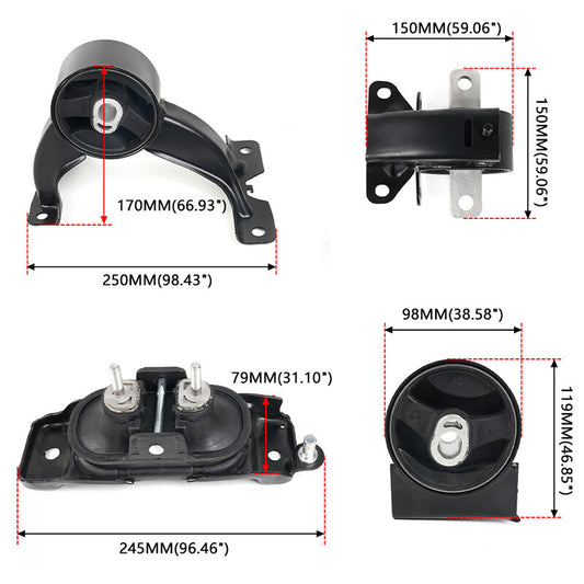 ya 5 6.16.2 4Pcs Engine Motor Trans Mounts Set for 2011-2016 for Chrysler Town & Country for Ram C/V