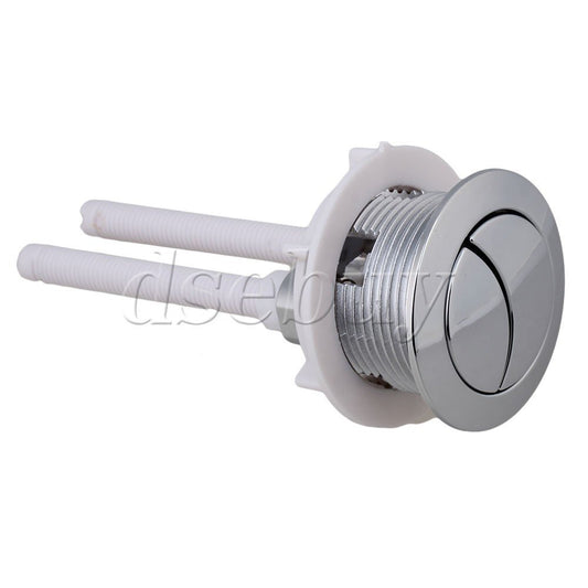 ya 14 Silver Toilet Water Tank Dual Flush Push Buttons Rods 114mm Length