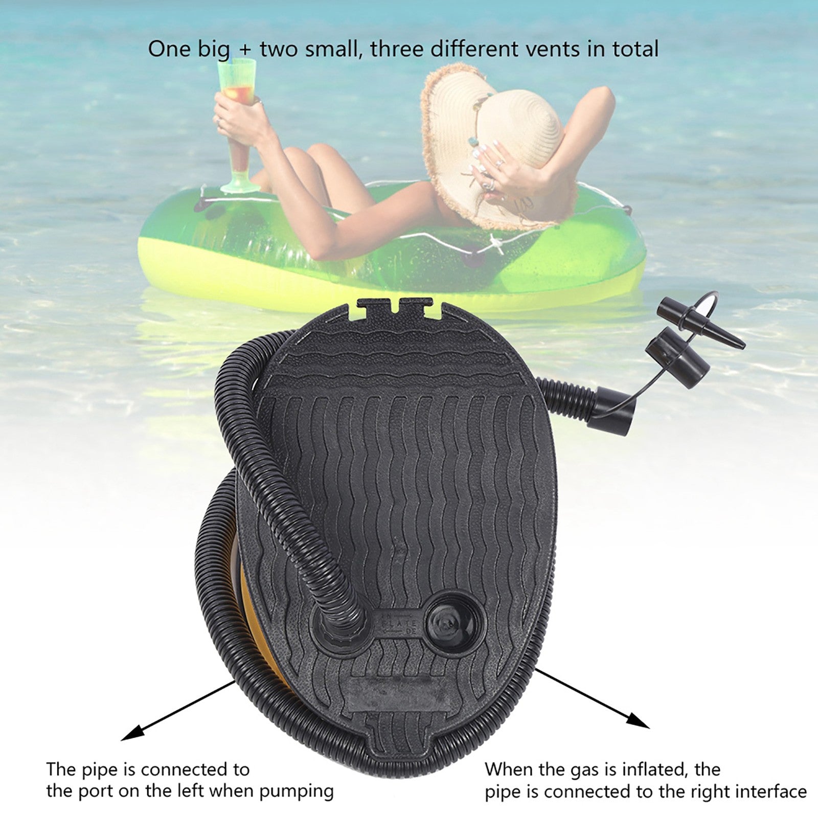 ya 14 1 Foot Pump Air Inflator High Volume For Inflatable Boats Beds Swim Rings