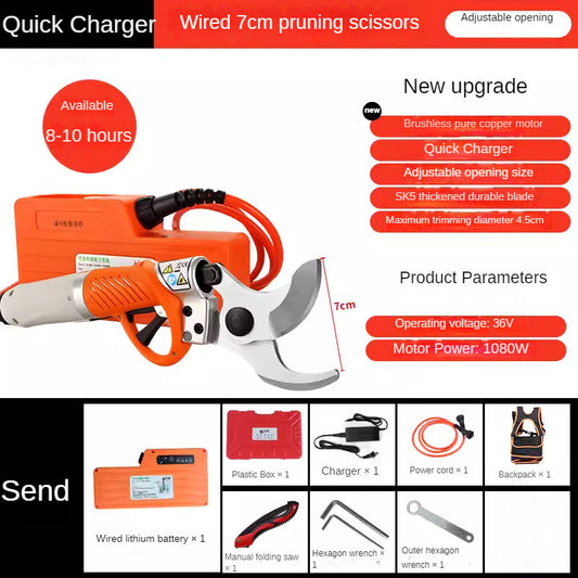 ya 25 36V Electric uit tree scissors hargeable Tree Branch Pruning shears 4.5cm