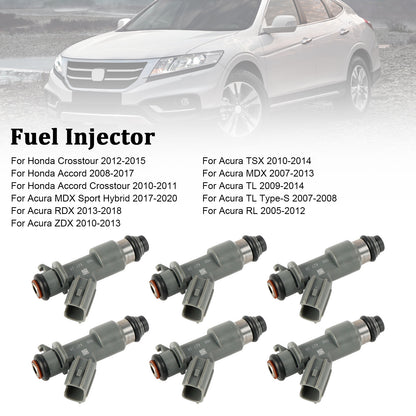 ya 1 8.12 baidi 6PCS Fuel Injector 16450-R70-A01 For Accord Crosstour MDX 3.0L 3.5L 3.7L V6