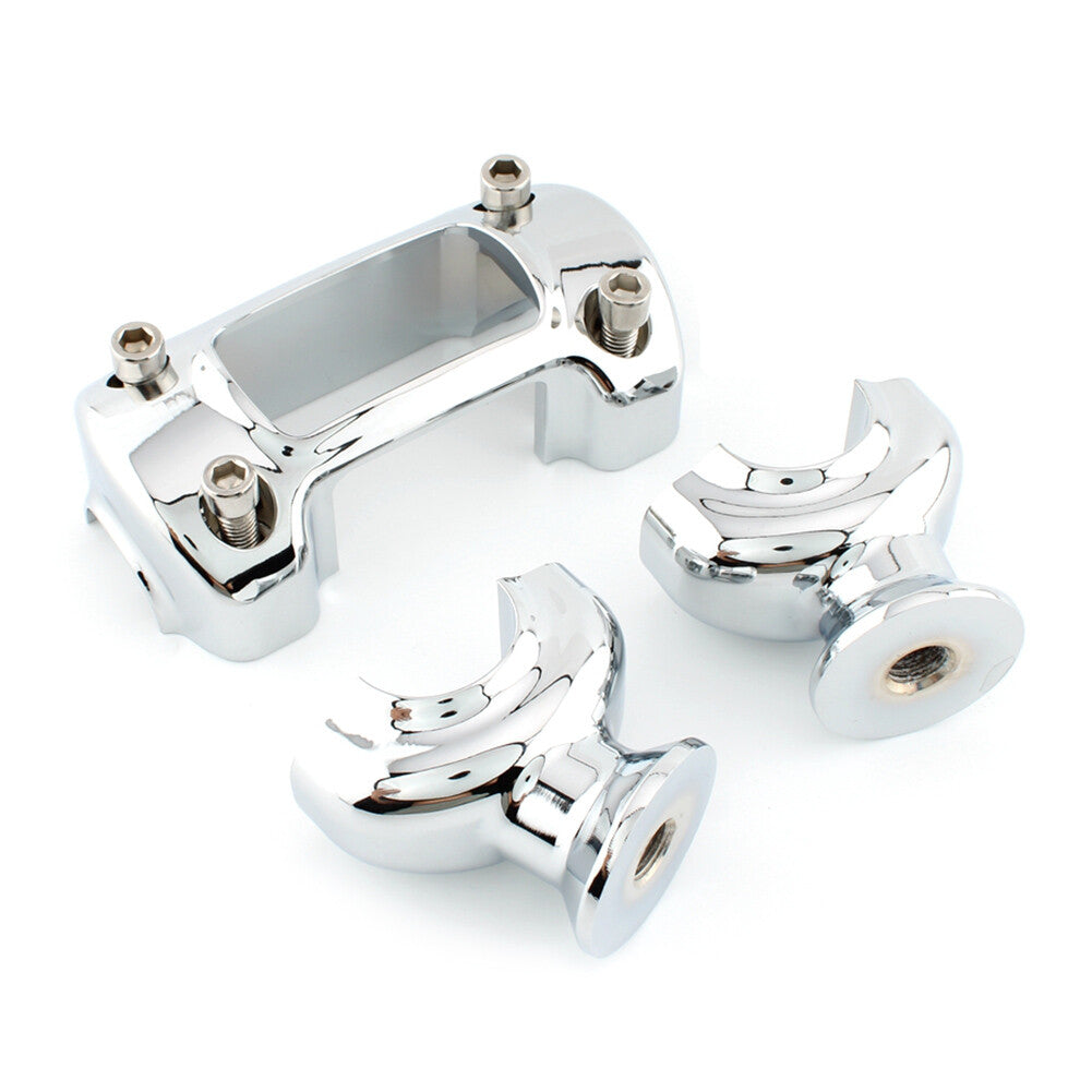 ya 5 8.7 1 1/4 Handlebar 32mm Riser Top Clamp Kit for Harley Softail Breakout Street Bob