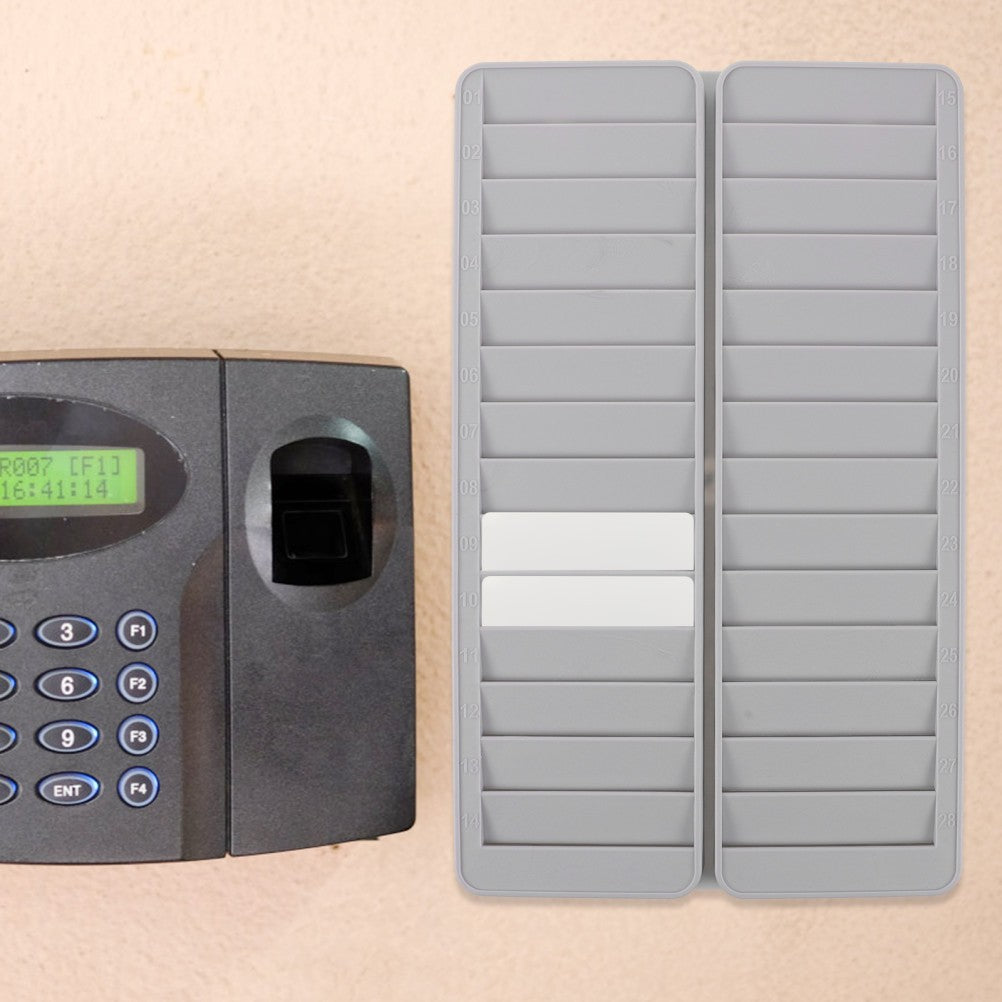 ya 25 Time Cards for Employees Display Rack Attendance Holder Wall Timecard Mount