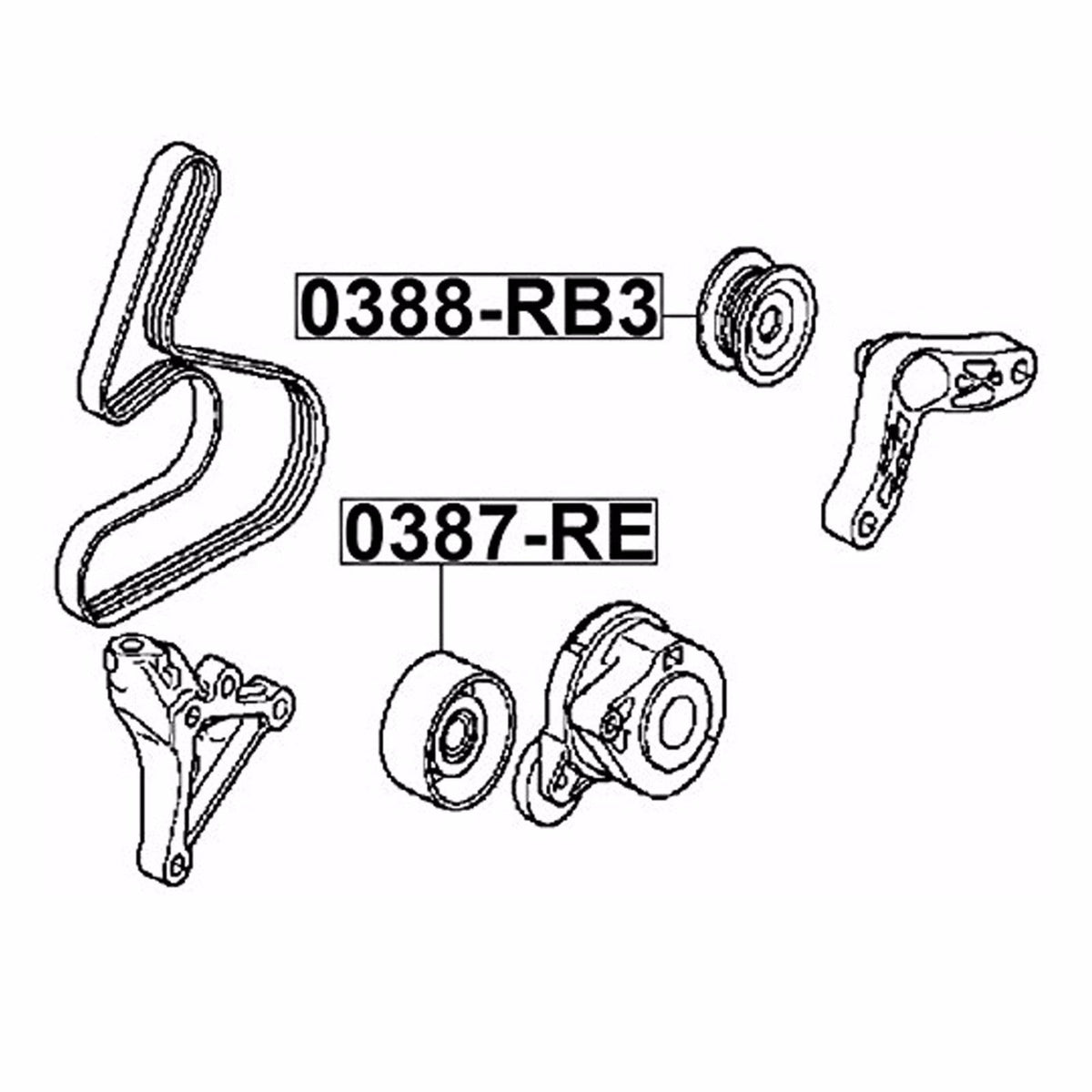 ya 11 10.28 The new pulley tensioner is suitable for Honda Accord, for Civic , CR-V, -V