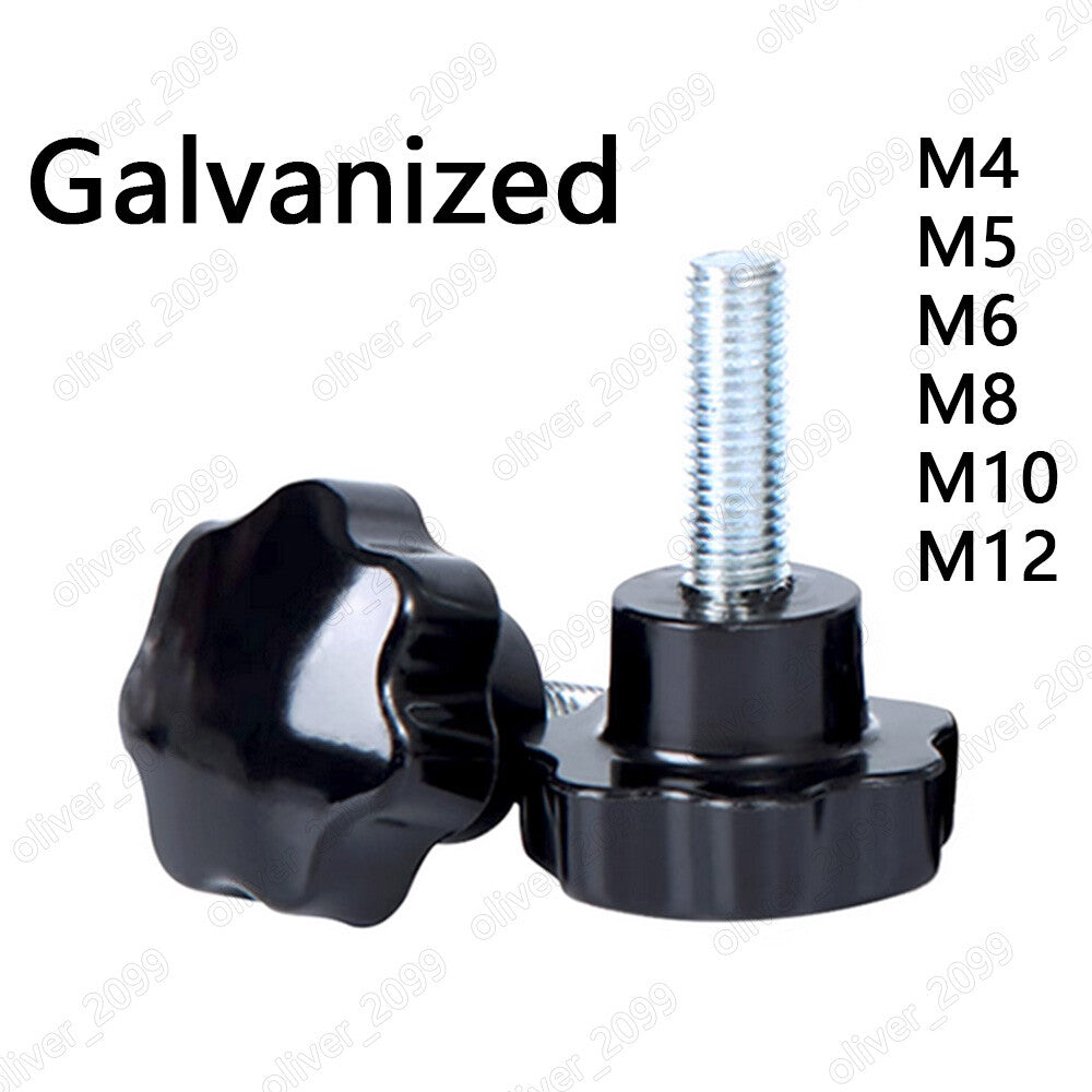 Galvanized Steel Plastic Seven Point Star Thumb Screws M4 M5 M6 M8 M10 M12