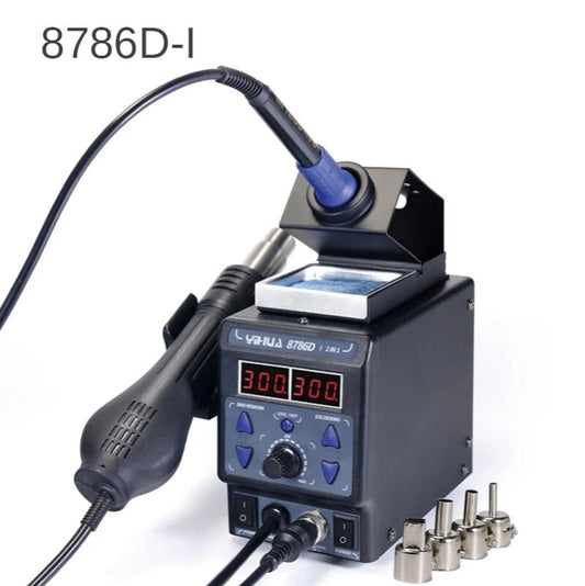 8786D-I Soldering Station Upgrade Rework Soldering Station 2 in 1 Hot Air Gun
