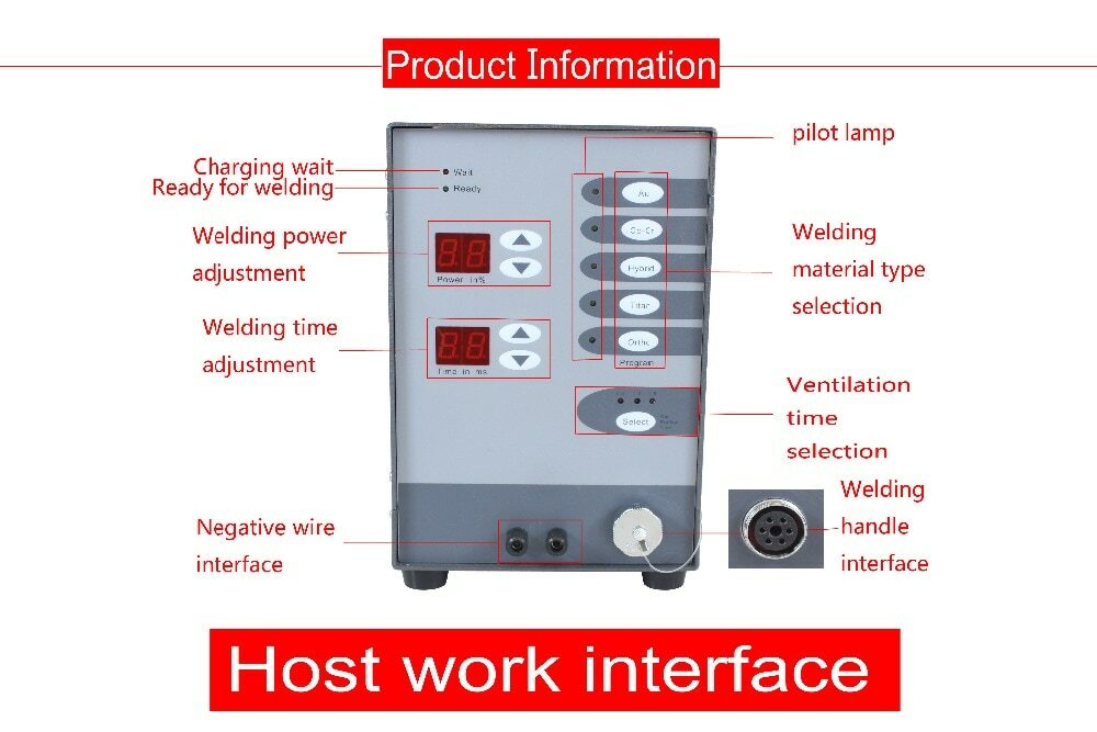 New Automatic Numerical Touch Pulse Argon Arc Welder Dental Spot Welding Machine