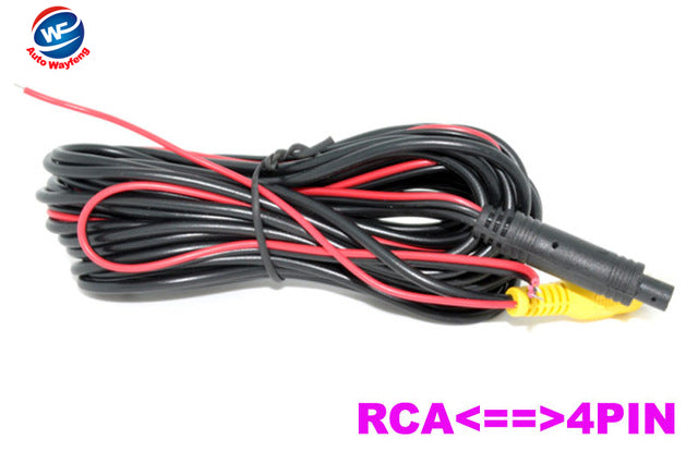 ya 1 7.9 6m RCA-4PIN Car Rearview Camera Monitor Connection Video Cable Trigger Wire