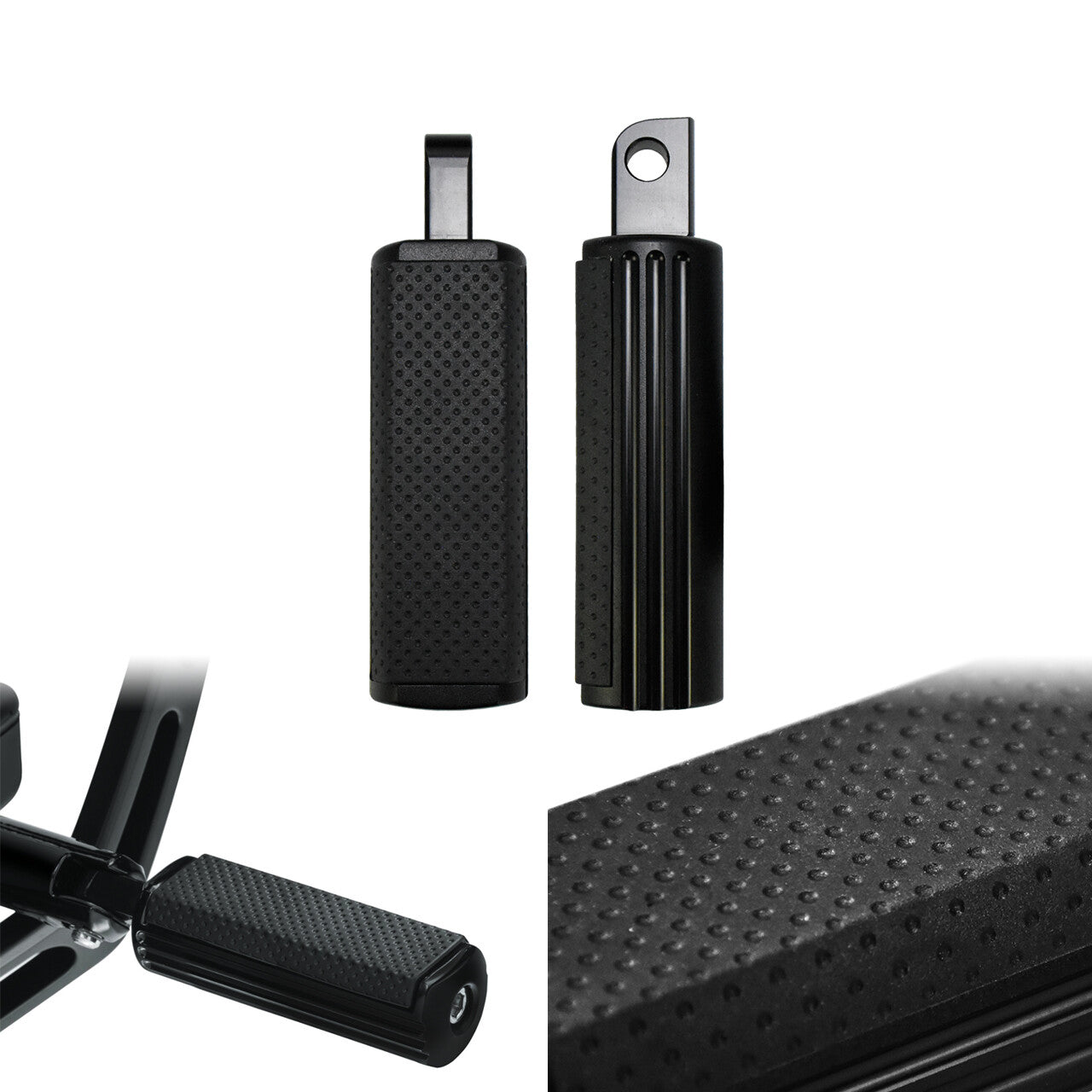 ya 11 6.8 Matte Black Defiance Foot Peg Male Footrests Fit for Harley Touring Softail XL