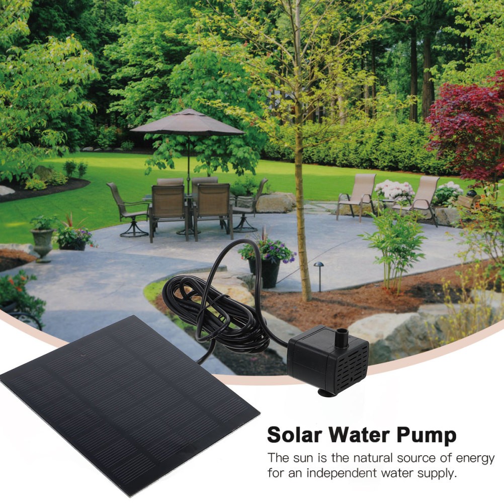 ya 14 Solar Fountain Pump Outdoor Garden Floating Fountain Pump Black Plastic