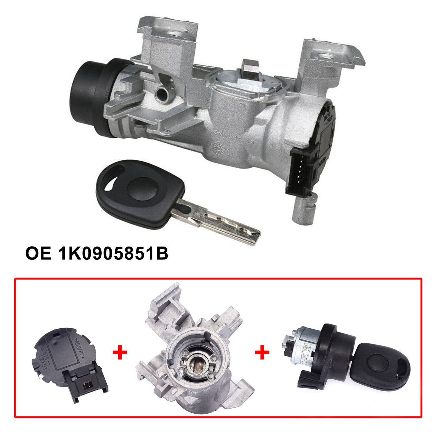 ya 1 8.5.1 Ignition Switch With Lock Cylinder Key for VW for Golf for SEAT 1K0905851B D1