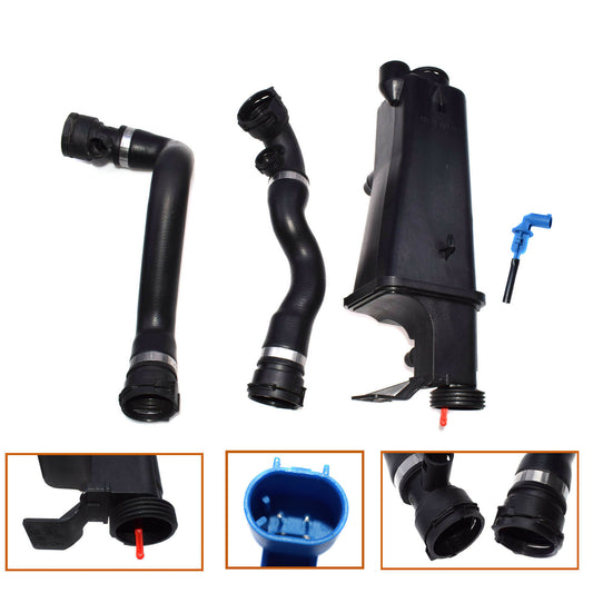 ya 3 6.25 New coolant radiator expansion tank upper lower radiator hose kit 17111436413