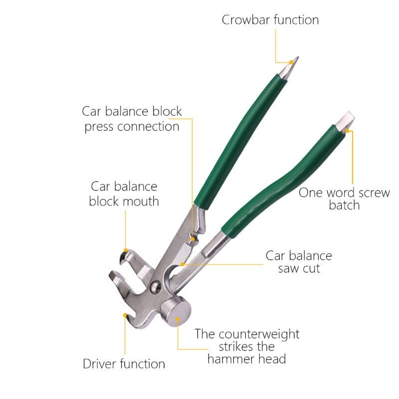ya 25 Heavy Duty Wheel Weight Plier , Wheel Balancing Tool Tire Tool