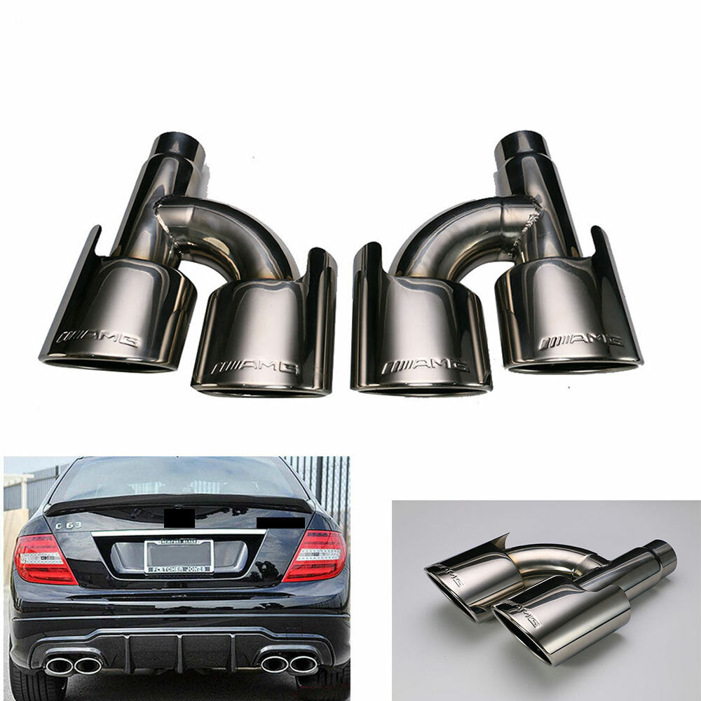 ya 4 6.17.2 SS 304 Muffler Tips AMG Fit C250 C300 C350 for Mercedes W204 W211 C-Class
