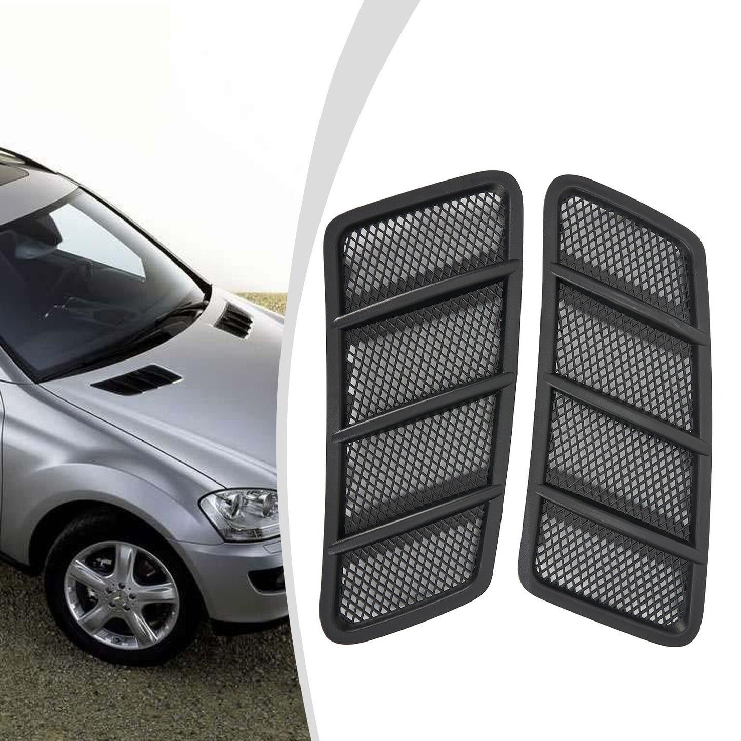 ya 1 6.30 Pair Hood Air Vent Grille Cover Left +Right for Mercedes W166 ML GL Class