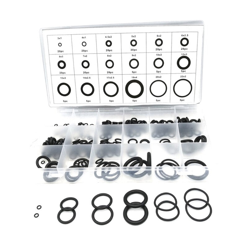 ya 14 225pcs Black Rubber Washer Sealing Rings Assortment Plumbing Auto Repair