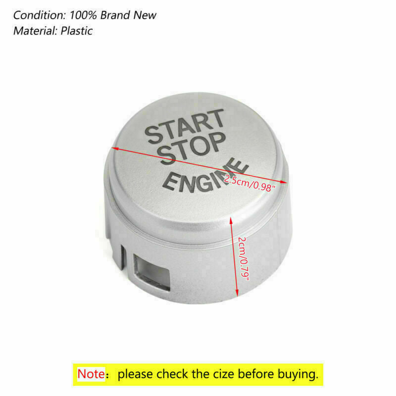 ya 1 8.5.2 Silver Start Stop Engine Button Switch Cover Fits F01 F02 F10 F11 F12 F15/16