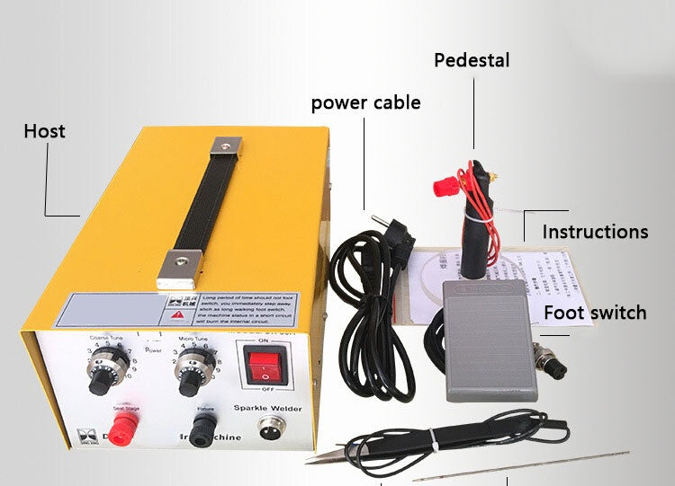 Golden Welding Machine Laser Spot Welding Pulse Spot Welder 110V/220V 30A