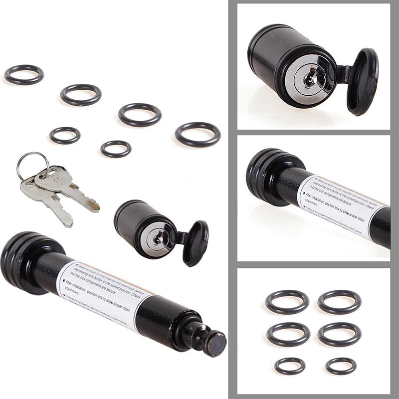 ya 5 8.7 Trailer Hitch Receiver Pin Lock Set Key Like 5/8 Inch Pin For 2 Inch Hitch Receiver