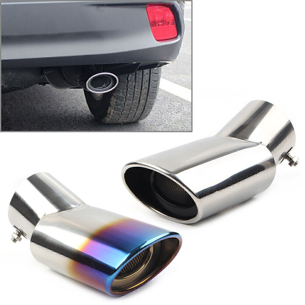 ya 4 6.17.2 Blue Steel Car Muffler Tip Tail Pipe for Toyota Highlander 2014-2021