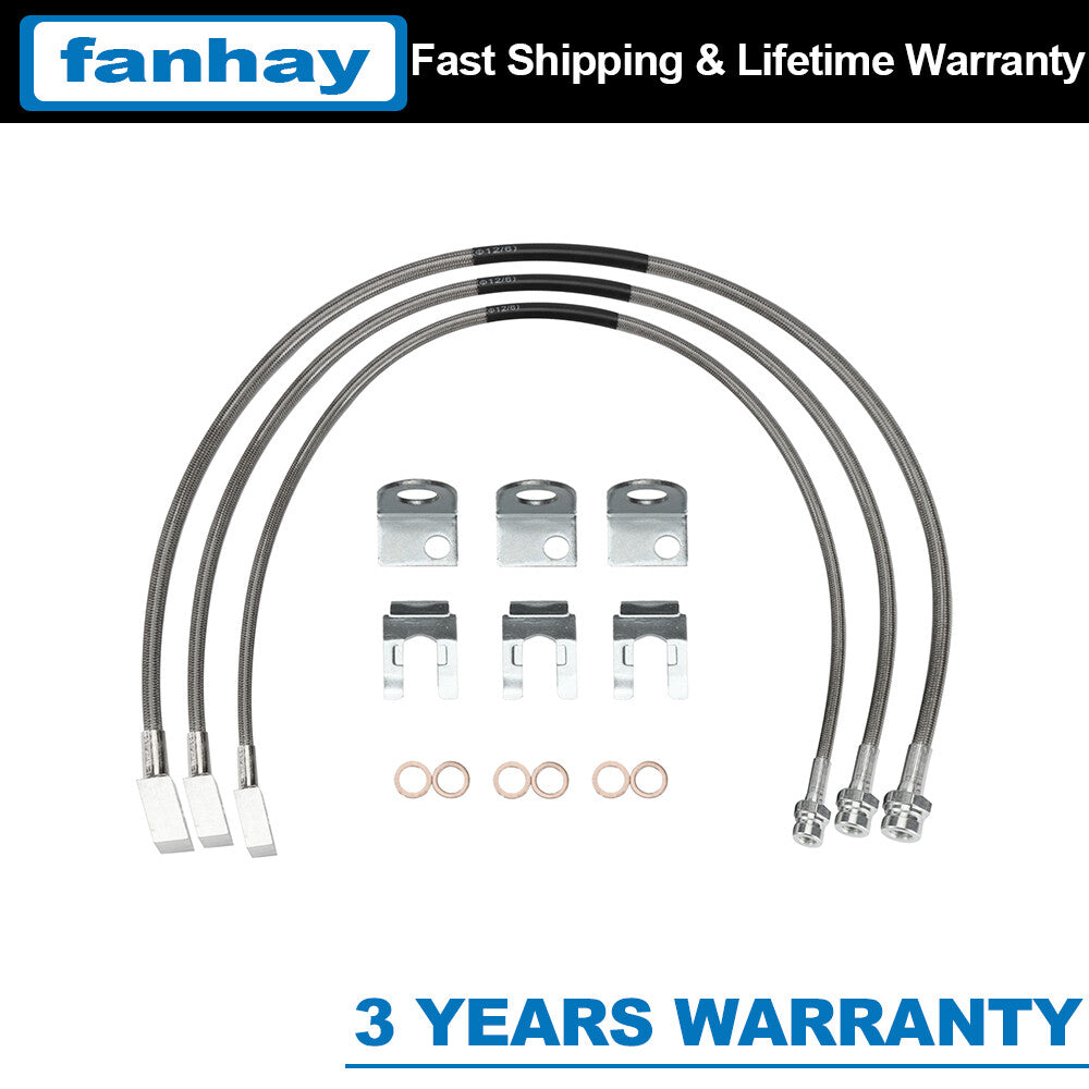 ya 10 5.28.3 Stainless Steel Brake Line Kit for Jeep XJ YJ TJ with 4-6 inch lift front and rear 