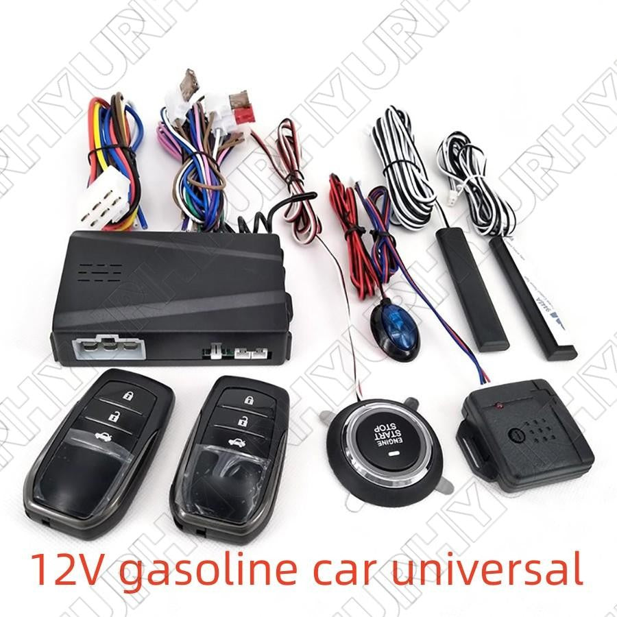 ya 10 5.28 12V Car Auto Keyless Entry Push Button Alarm System Remote Engine Start Stop Kit