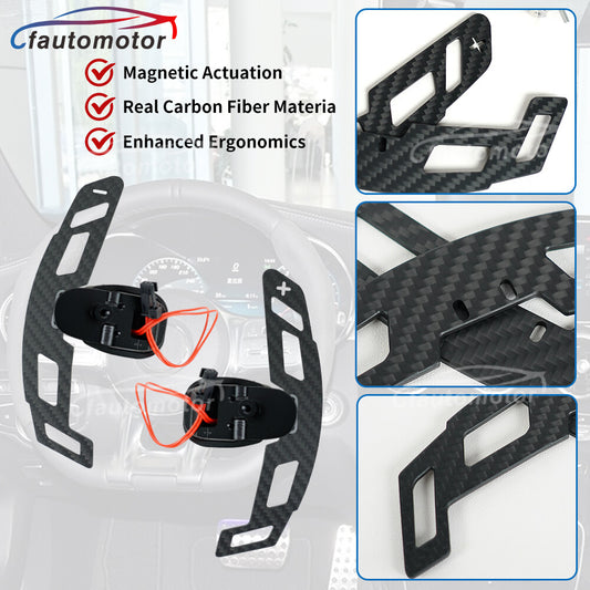 ya 8 5.27 Magnetic Matte Carbon Fiber Shift Paddles for 2016-2022 for benz C63s AMG Class