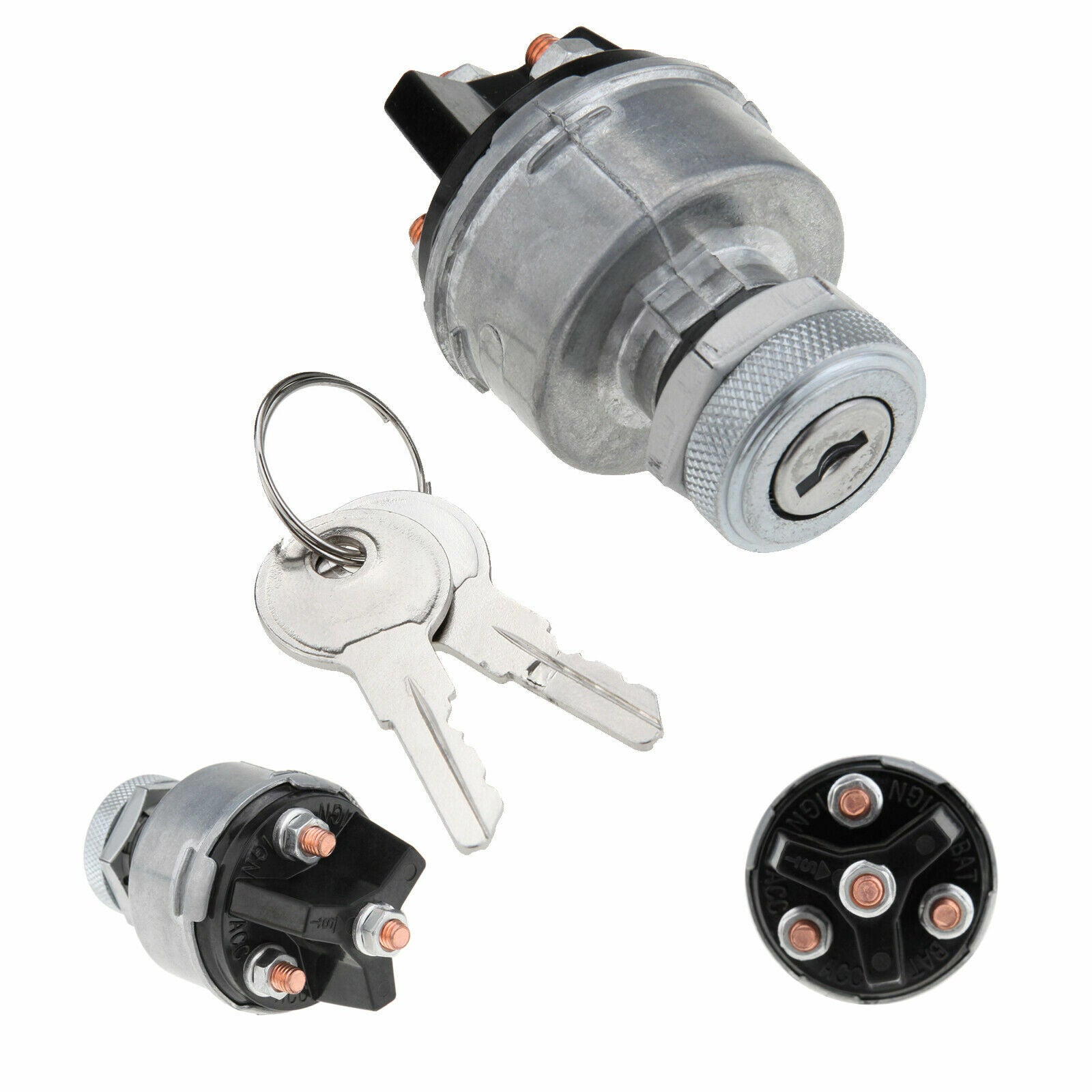 ya 13 Universal Ignition Key Starter Switch With 2 Keys For Car Tractor Trailer